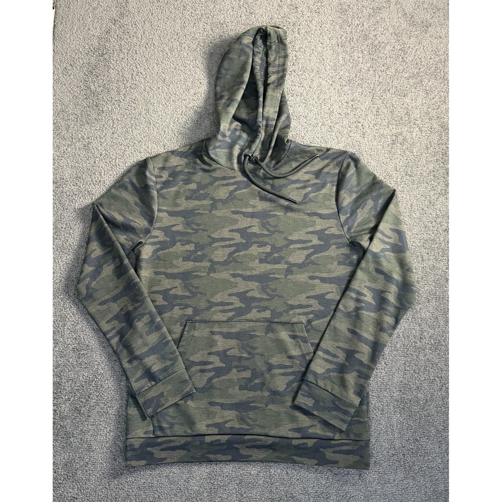 Topman Mens Camouflage Pullover Hoodie Green Camo S 71W00RMUL